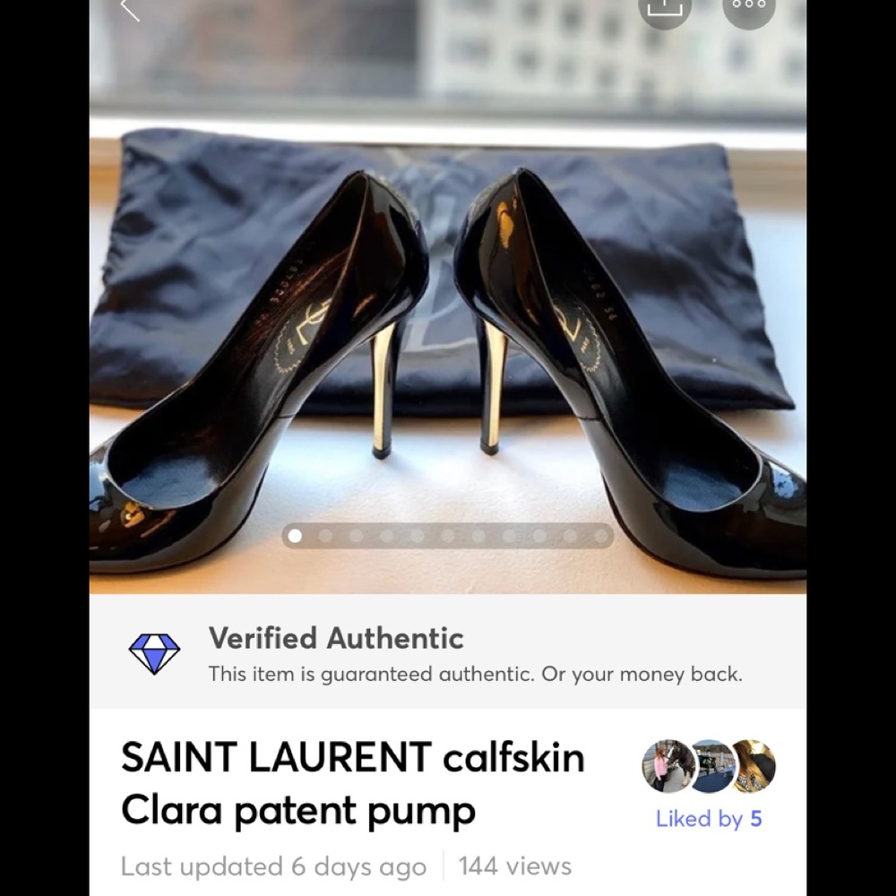 ❌SOLD❌ SAINT LAURENT calfskin Clara patent pumps - Picture 9 of 12